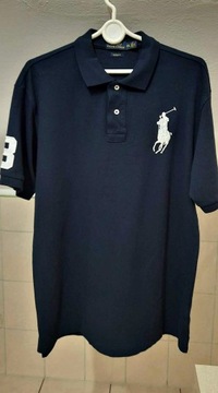 Polo koszulka Ralph Lauren XXL bawełna granat bdb