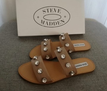 Steve Madden oryginalne skórzane sandały/klapki 