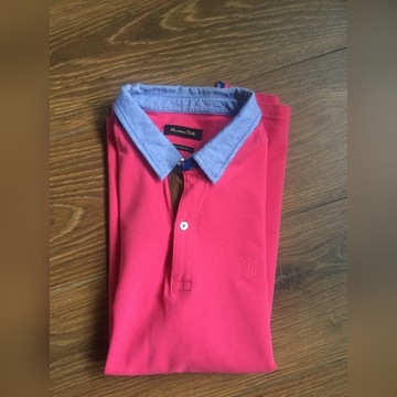 Massimo Dutti różowa koszulka polo M