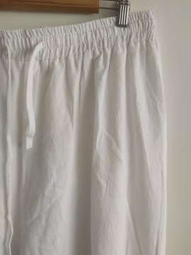 Spodnie białe alladynki sznurowane 52