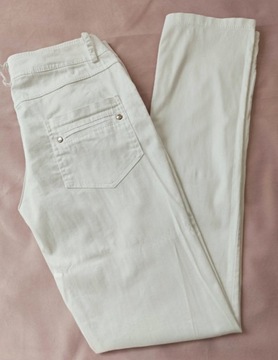 Białe spodnie rurki bawełna Rozmiar S / 36 Butik
