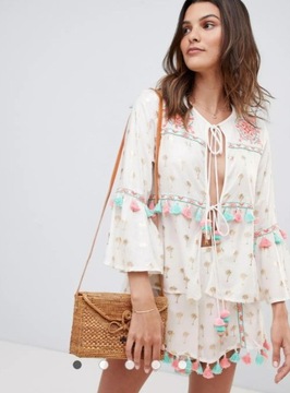 RIVER ISLAND KOMPLET BOHO CHWOSTY PALMY