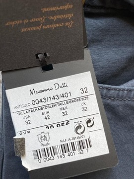 Massimo Dutti 42 spodnie z metką granatowe jeans