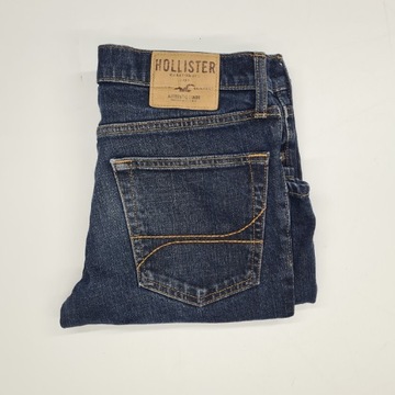 Granatowe spodnie jeansowe hollister W32 L32