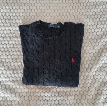 Sweter warkocz Polo Ralph Lauren rozmiar M czarny