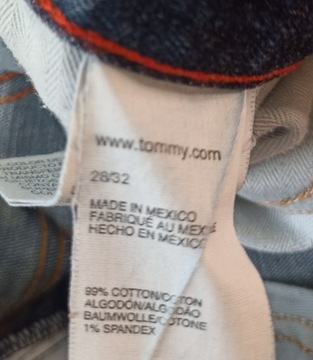 Tommy Hilfiger granatowe jeansy 28/32 slim fit