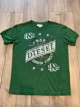 Zielony T-shirt marki Diesel rozmiar S jak nowy