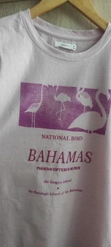 T-shirt z nadrukiem flamingi Reserved rozmiar M 