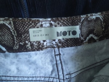 TOPSHOP  spódnica wężowa jeans 36 S