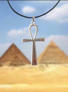 Duży naszyjnik Ankh krzyż egipski talizman Egiptu