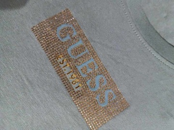 Guess  t-shirt roz. M nowy złote logo