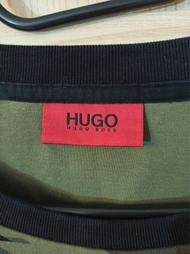 Bluza dresowa Hugo Boss L khaki czarna moro driggs 