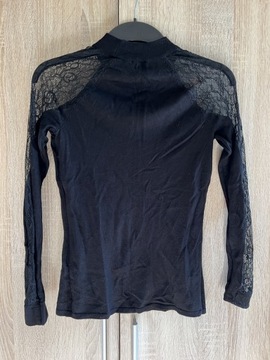 Orsay sweter czarny S 36 koronka