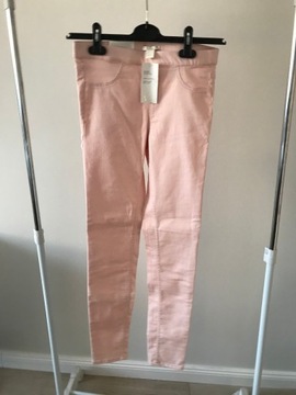 H&M spodnie jeansy jasny róż 38 M