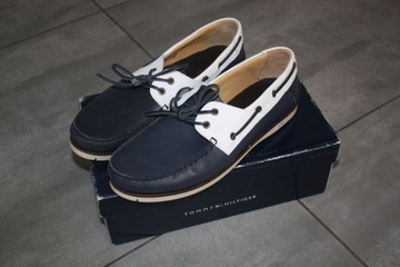 buty meskie TOMMY HILFIGER r 45 skórzane mokasyny