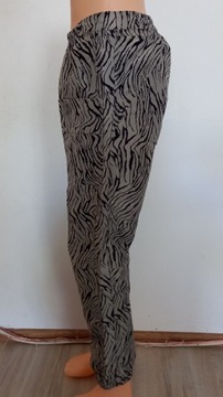 Spodnie zebra ze ściągaczami w pasie I nogawkach 