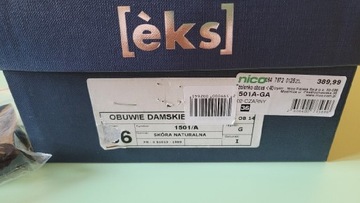 Buty damskie EKS skóra lakierki. Nowe roz. 36 