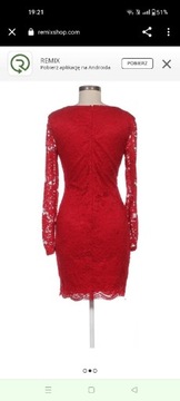 Piękna czerwona sukienka koronka new Yorker M 38 