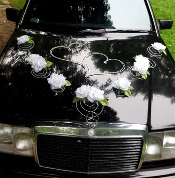 Dekoracja auta Ozdoba samochodu Ślubnego Serca