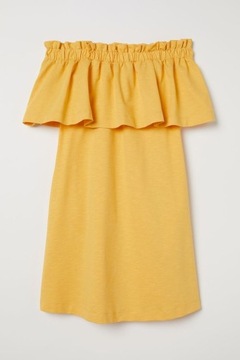 H&M sukienka hiszpanka żółta prosta 40 L