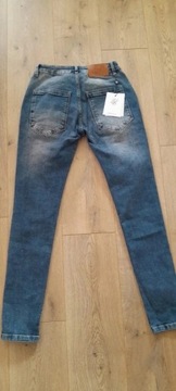 Siksilk spodnie slim fit denim r. S nowe