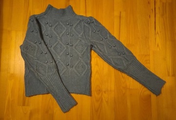 Niebieski krótszy sweter Orsay 34 36 