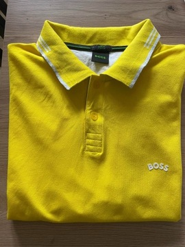 T-shirt męski polo HUGO BOSS żółty XXL