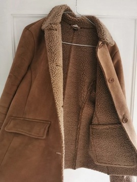 Kożuszek kożuch futerko vintage brązowy jesień zim