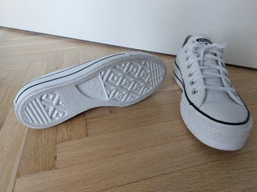 Trampki Converse, białe skórzane, rozmiar 37,5