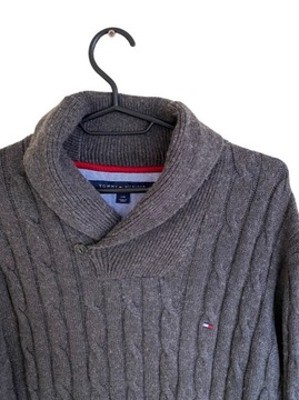 Tommy Hilfiger męski sweter, warkocz, rozmiar L