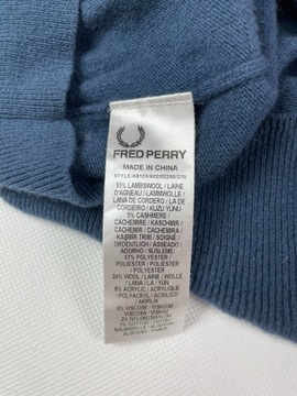 Sweter w serek Fred Perry 38 granatowy