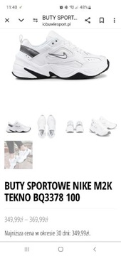 Nowe Nike M2K TEKNO 39