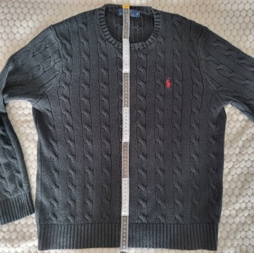 Sweter warkocz Polo Ralph Lauren rozmiar M czarny