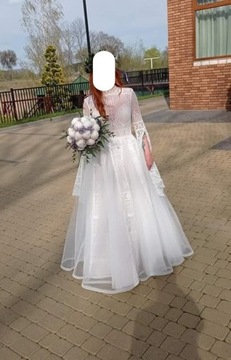Suknia ślubna w stylu BOHO, S (36,38)