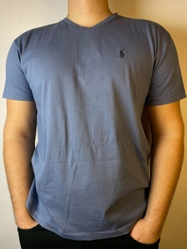 T-shirt Polo Ralph Lauren M w serek jasnofioletowy