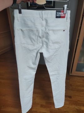 Spodnie, jeansy Tommy Hilfiger S, białe, rurki