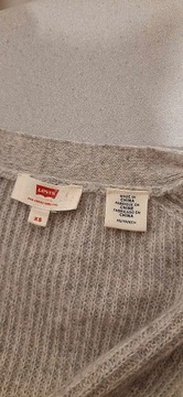 Sweter Levi's long szary guziki XS bdb kieszonki