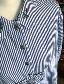 Bawarski komplet Vintage, koszula i kamizelka, XL