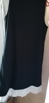 Sukienka czarna z koronką śmietankową Bonprix40/42
