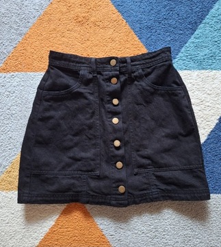 Jeansowa spódniczka spódnica na guziki 36 S 
