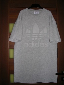 ADIDAS ORIGINALS SZARA SUKIENKA DUŻE LOGO roz.M