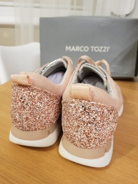 MARCO TOZZI buty casual, pudrowy róż, r. 40