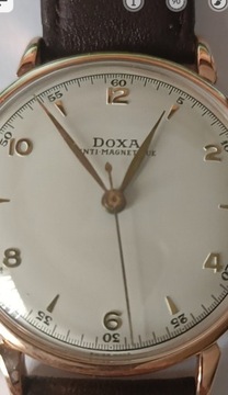 DOXA ANTIMAGNETIQUE 35 MM męski złoty zegarek 