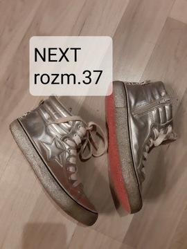 NEXT srebrne buty trampki 37