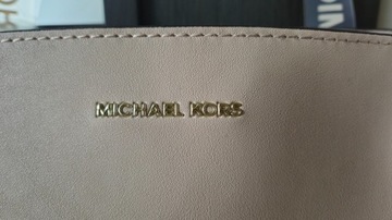 Michael Kors torebka shopper eko skóra różowa, beżowa