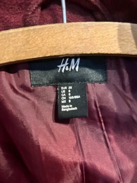 Płaszczyk Burgundowy bordowy H&M 38