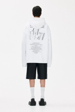 Bluza oversize rokh H&M z kapturem i nadrukiem 