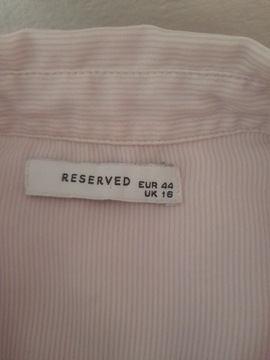 Jasnoróżowa bluzka koszula paski RESERVED r. 44