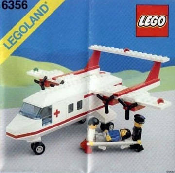 LEGO Town  6356 z 1988r. Med - Star Rescue Plane