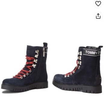 Botki Tommy Jeans skóra naturalna rozmiar 42 nowe